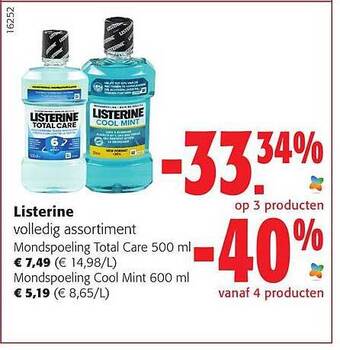 Colruyt Listerine mondspoeling aanbieding