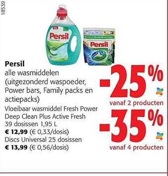 Colruyt Persil wasmiddelen aanbieding