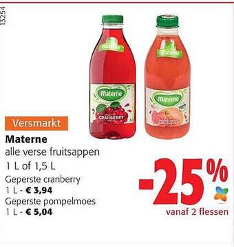 Colruyt Materne verse fruitsappen aanbieding