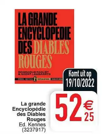 Cora La grande encyclopédie des diables rouges aanbieding