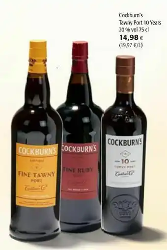 Colruyt Cockburn`s tawny port 10 years aanbieding