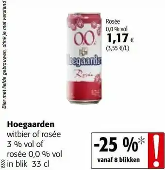 Hoegaarden witbier of rosée