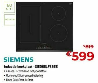 Exellent Siemens inductie kookplaat - sied651fsb5e aanbieding