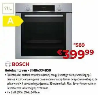Exellent Bosch heteluchtoven - bihba334bs0 aanbieding