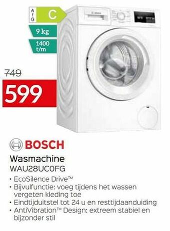 Selexion Bosch wasmachine wau28uc0fg aanbieding