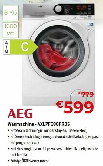 Exellent Aeg wasmachine - axl7fe86pros aanbieding