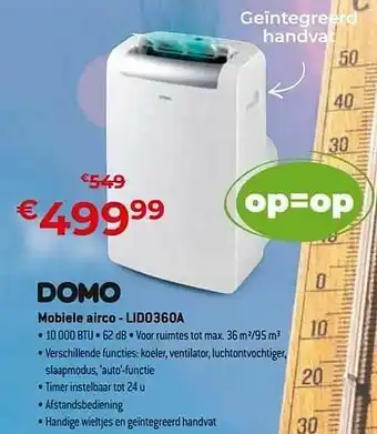 Exellent Domo elektro mobiele airco - lido360a aanbieding