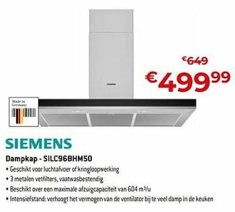 Exellent Siemens dampkap - silc96bhm50 aanbieding