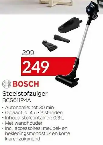Selexion Bosch steelstofzuiger bcs611p4a aanbieding
