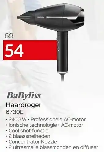 Babyliss haardroger 6730e