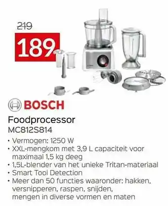 Selexion Bosch foodprocessor mc812s814 aanbieding