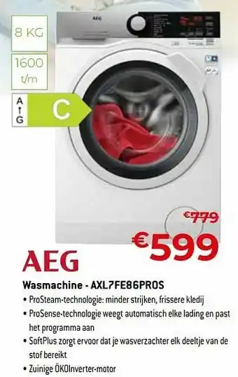 Exellent Aeg wasmachine - axl7fe86pros aanbieding
