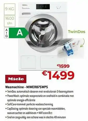 Exellent Miele wasmachine - miwer875wps aanbieding