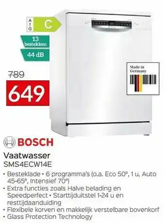 Selexion Bosch vaatwasser sms4ecw14e aanbieding
