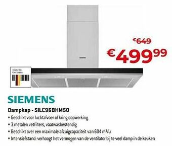 Exellent Siemens dampkap - silc96bhm50 aanbieding