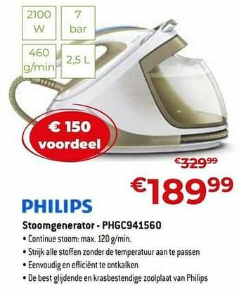 Exellent Philips stoomgenerator - phgc941560 aanbieding