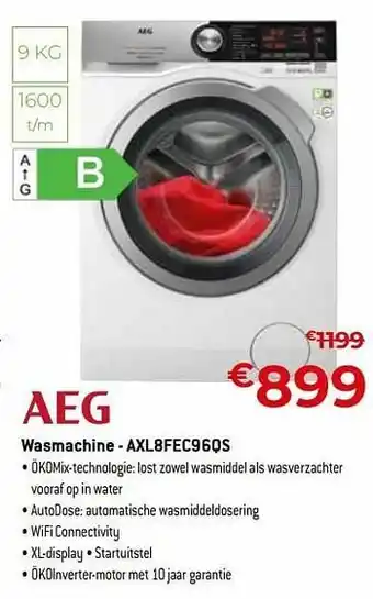 Aeg wasmachine - axl8fec96qs