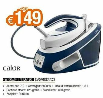 Expert Calor stoomgenerator casv8022c0 aanbieding