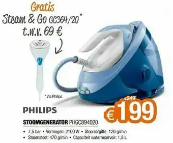 Expert Philips stoomgenerator phgc894020 aanbieding