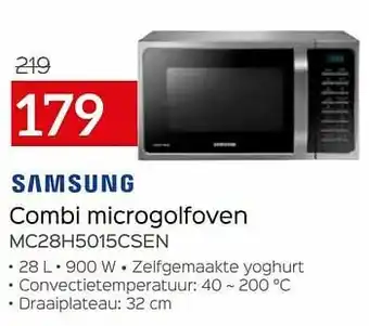 Selexion Samsung combi microgolfoven mc28h5015csen aanbieding