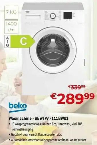 Exellent Beko wasmachine - bewtv77111bw01 aanbieding