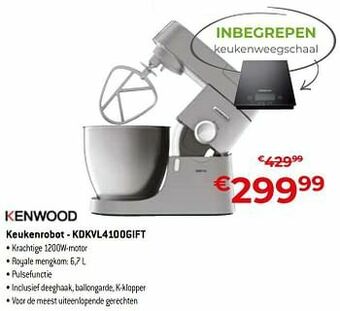 Exellent Kenwood keukenrobot - kdkvl4100gift aanbieding