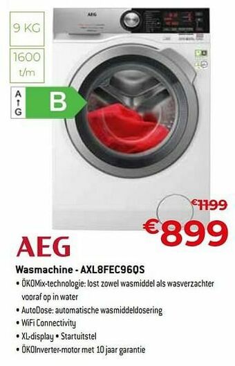 Exellent Aeg wasmachine - axl8fec96qs aanbieding