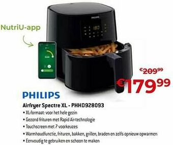 Exellent Philips airfryer spectre xl - phhd928093 aanbieding