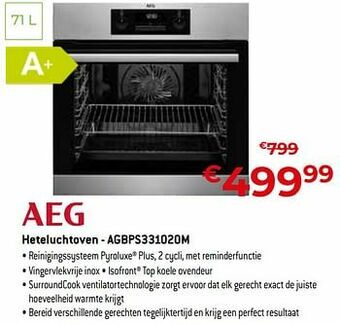 Exellent Aeg heteluchtoven - agbps331020m aanbieding