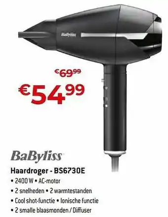 Babyliss haardroger - bs6730e