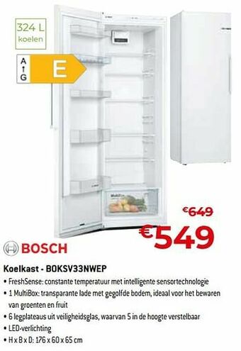Exellent Bosch koelkast - boksv33nwep aanbieding
