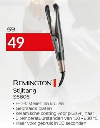 Selexion Remington stijltang s6606 aanbieding