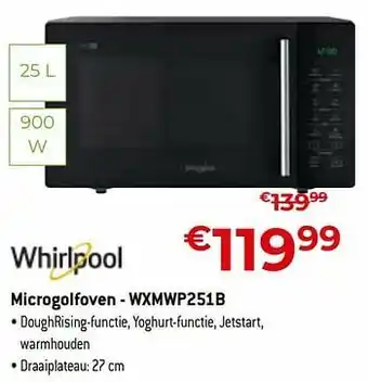 Exellent Whirlpool microgolfoven - wxmwp251b aanbieding