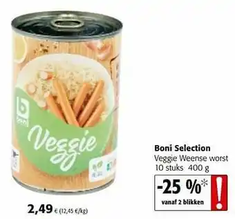 Colruyt Boni selection veggie weense worst aanbieding