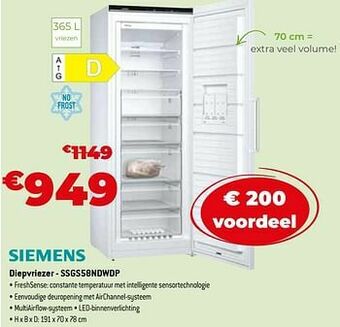 Exellent Siemens diepvriezer - ssgs58ndwdp aanbieding