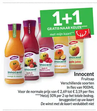 Intermarché Innocent fruitsap 900ML aanbieding
