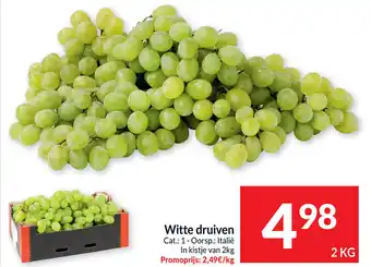 Intermarché Witte druiven 2KG aanbieding