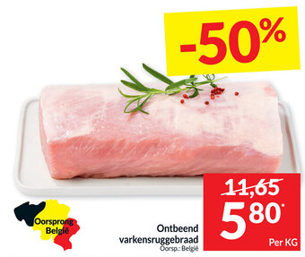 Intermarché Ontbeend varkensruggebraad aanbieding