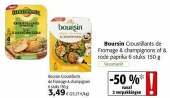 Colruyt Boursin Croustillants de Fromage & champignon aanbieding