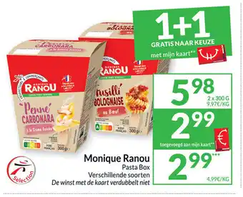 Intermarché Monique Ranou pasta box 2x300G aanbieding