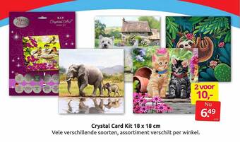 Boekenvoordeel Crystal card kit aanbieding