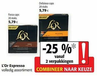 Colruyt L`or espresso volledig assortiment aanbieding