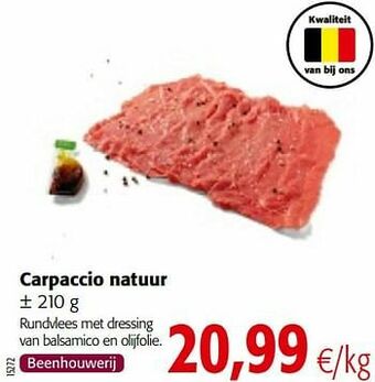 Colruyt Carpaccio natuur aanbieding
