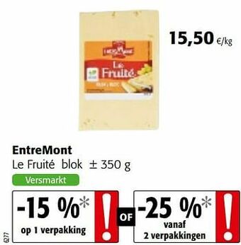Colruyt Entremont le fruité aanbieding