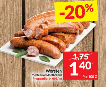 Intermarché Worsten per 100G aanbieding