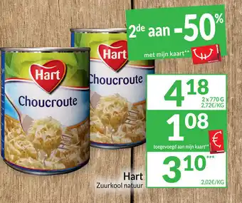 Intermarché Hart zuurkool natuur 2x770G aanbieding