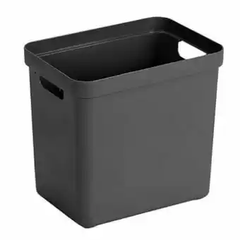 Leen Bakker Sigma home box 25 liter - antraciet - 36,3x25x35 cm - Leen Bakker aanbieding