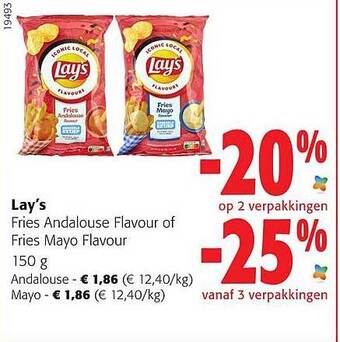 Colruyt Lay's fries andalouse flavour of fries mayo flavour aanbieding