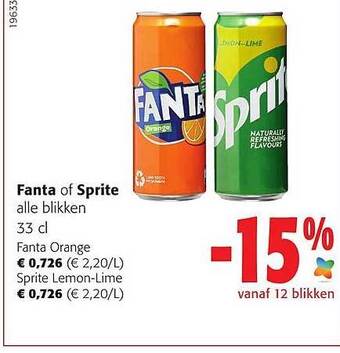 Colruyt Fanta of sprite aanbieding