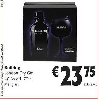 Colruyt Bulldog london dry gin aanbieding